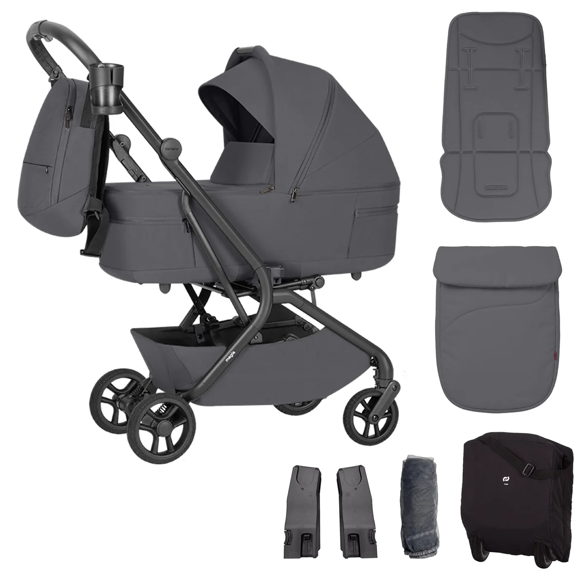 Vežimėlis 2 in 1 Carrello Magia 2.0, spalva Elm Grey