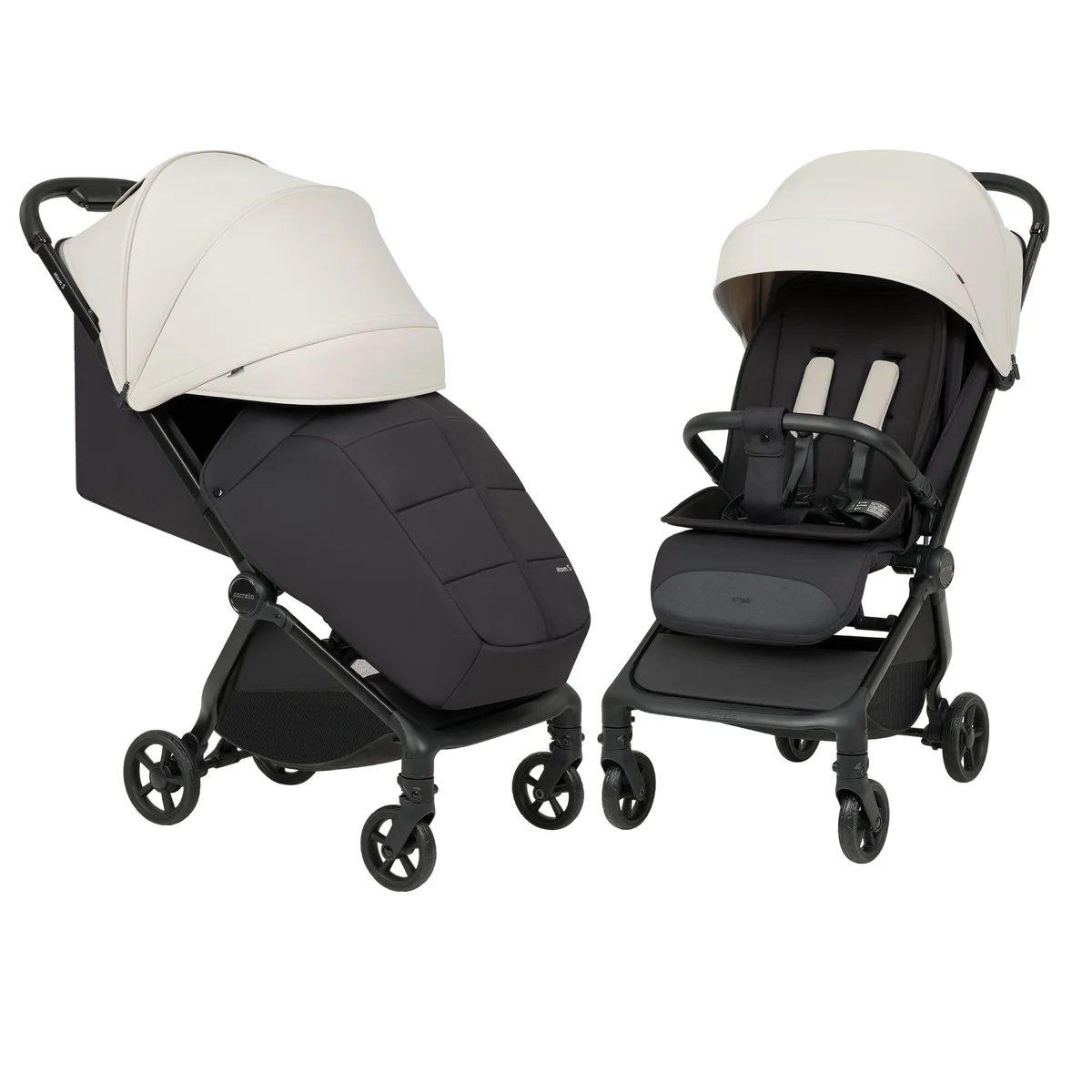 Kompaktiškas sportinis vežimėlis Carrello Atom S 3.0, spalva Ceramic Beige
