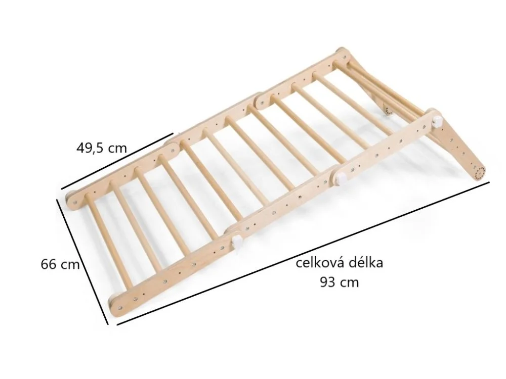 Keičiamos formos Pikler trikampis su čiuožykla - Image 11