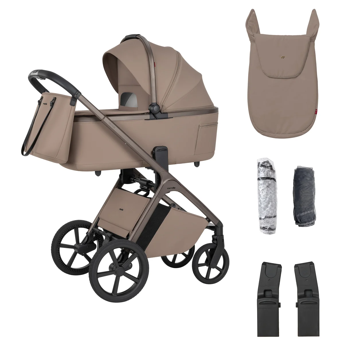 Vežimėlis 2 in 1 Carrello Vector F, spalva Flannel Beige