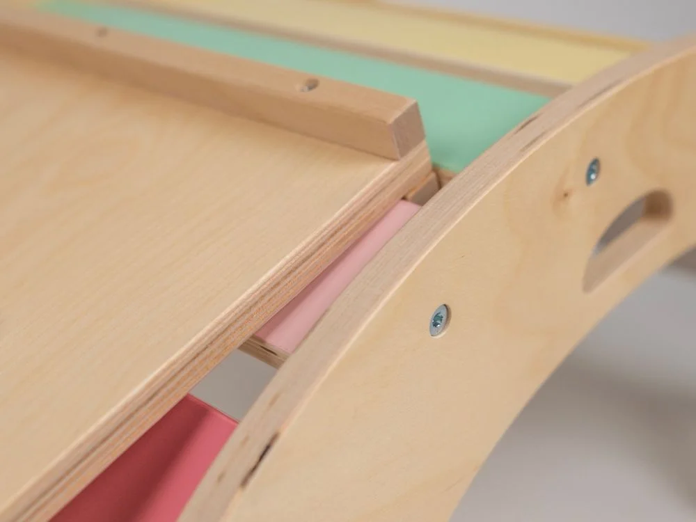 Montessori sūpynės su čiuožykla ir laipiojimo sienele - Image 21