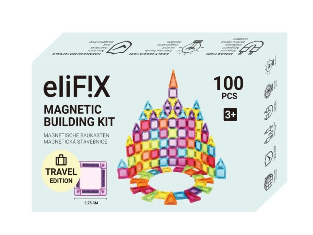 Kelioninio 100 detalių magnetinio rinkinio dėžutė