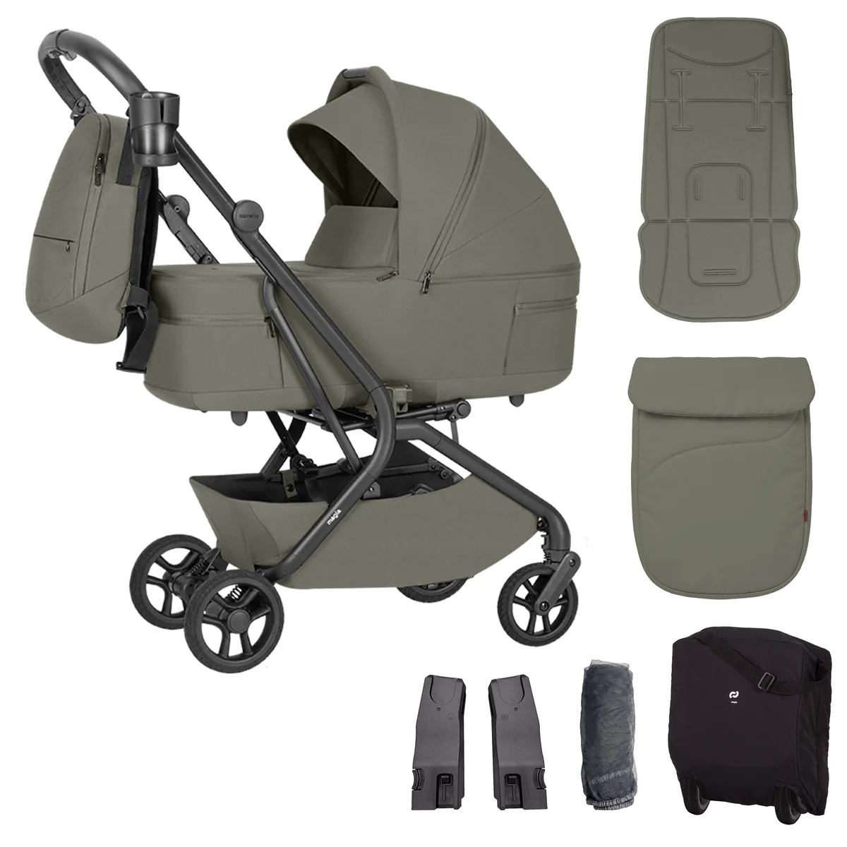 Vežimėlis 2 in 1 Carrello Magia 2.0, spalva Malted Green