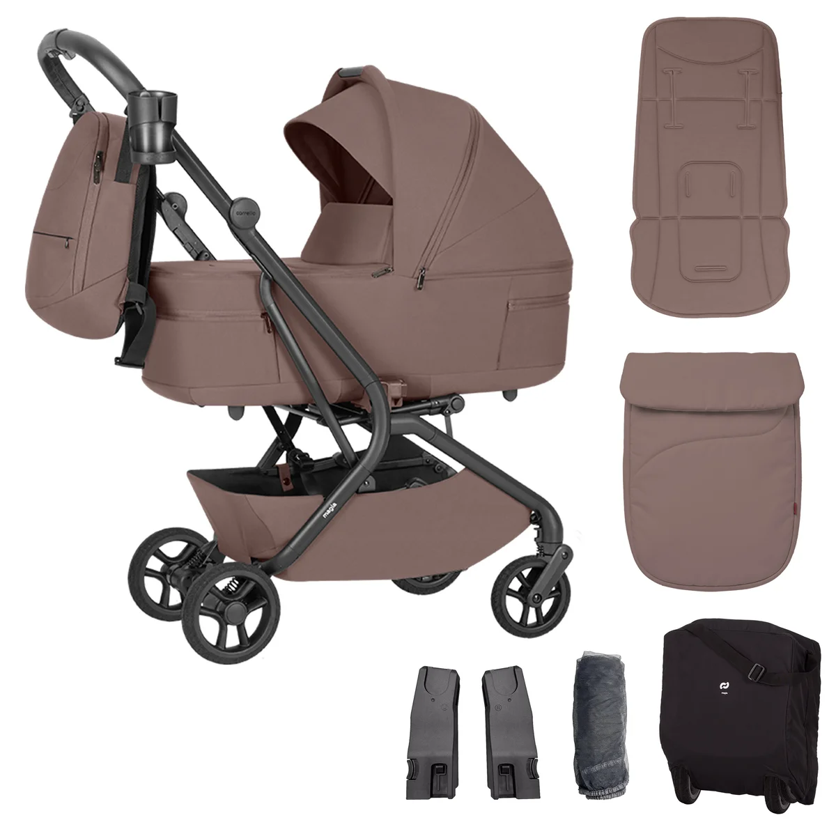 Vežimėlis 2 in 1 Carrello Magia 2.0, spalva Glace Pink