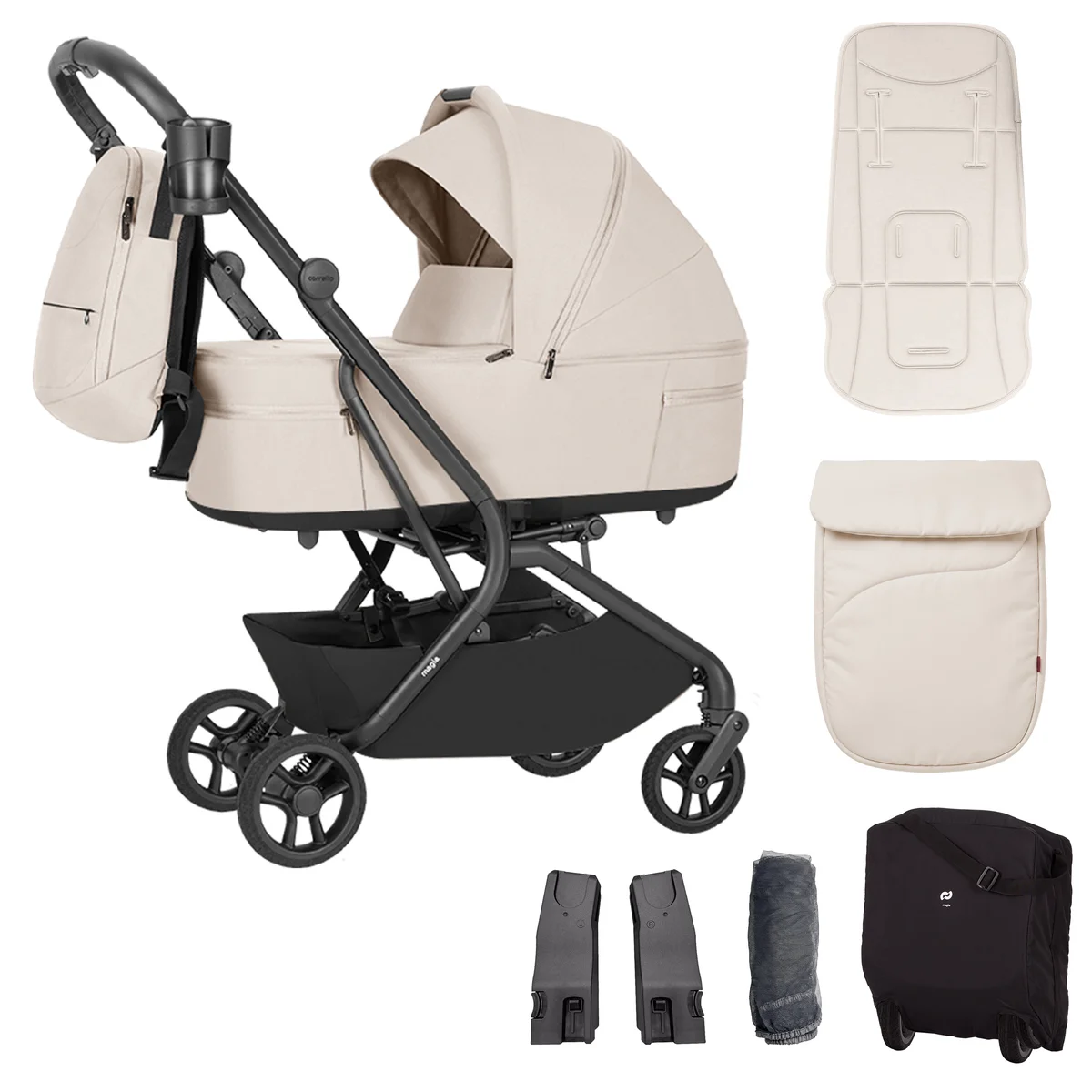 Vežimėlis 2 in 1 Carrello Magia 2.0, spalva Laguna Beige